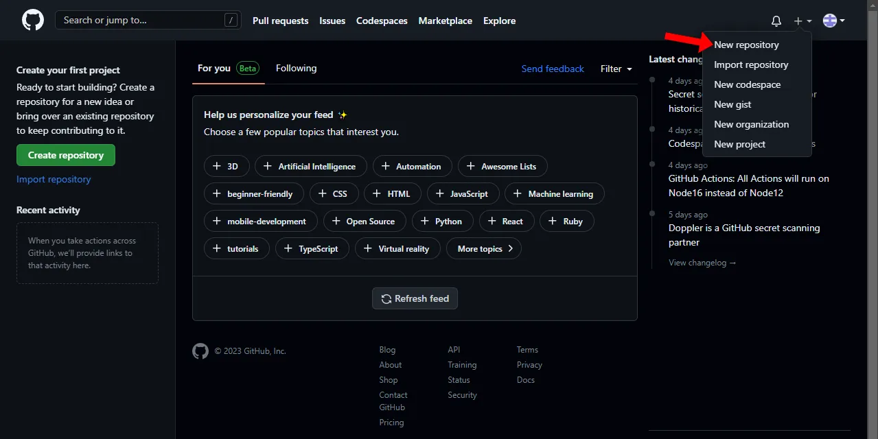 GitHub Index Page