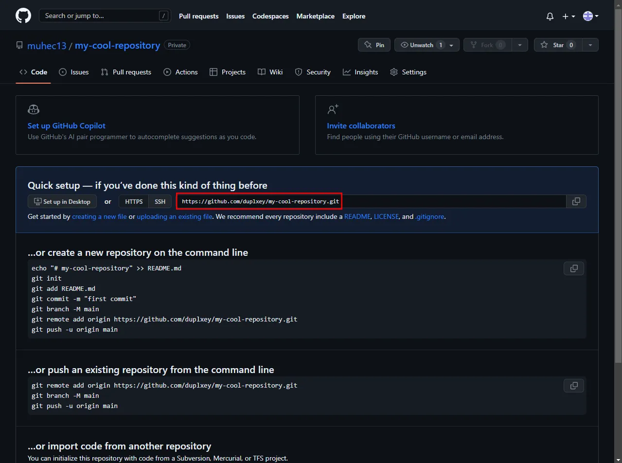 GitHub Obtain Remote URL